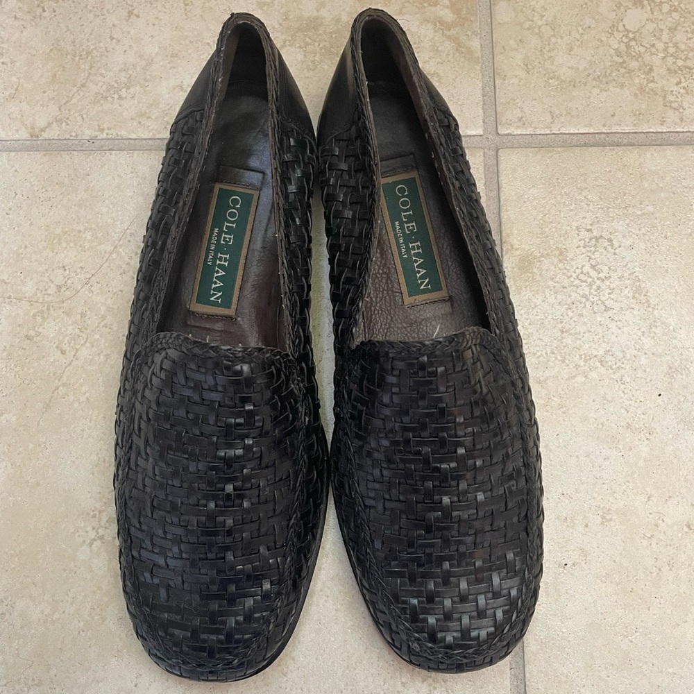 Cole Haan Women’s Vintage Black Woven Loafers